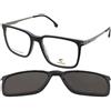 Carrera CA 357/C 9ZJ/M9 | Occhiali da Vista con Clip da Sole | Prova Online | Plastica | Quadrati | Nero, Bianco | Adrialenti