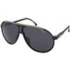 Carrera Champion65/N 807/IR | Occhiali da Sole Graduati o Non Graduati | Prova Online | Unisex | Plastica | Pilot | Nero | Adrialenti