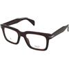 David Beckham DB 1237 EX4 | Occhiali da Vista Graduati | Prova Online | Plastica | Quadrati | Marrone, Havana | Adrialenti