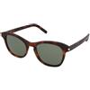 Saint Laurent SL 356 011 | Occhiali da Sole Graduati o Non Graduati | Prova Online | Unisex | Plastica | Quadrati | Marrone, Havana | Adrialenti
