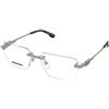 Dsquared2 D2 0102 010 | Occhiali da Vista Graduati | Metallo | Rettangolari | Argento | Adrialenti