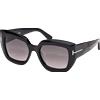 Tom Ford Saltzman FT1192/S 01B | Occhiali da Sole Graduati o Non Graduati | Prova Online | Plastica | Quadrati, Cat Eye | Nero | Adrialenti