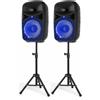 Vonyx IMPIANTO AUDIO COMPLETO SET CASSE AMPLIFICATE 600W 10 DIFFUSORI KARAOKE