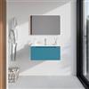 Parama Mobile bagno sospeso 60cm dusk blue opaco un cassettone con lavabo bianco lucido | Bako