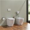 Parama Sanitari filomuro in ceramica bianco lucido vaso rimless con copriwc soft-close e bidet | Europa