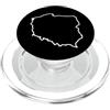 Polish roots Designs Viaggio di contorno della mappa della Polonia PopSockets PopGrip per MagSafe