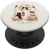 Cozy Spooky Season Co Questa zucca di Halloween con fantasma carino gatto minimalista PopSockets PopGrip Adesivo