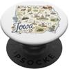 Happy Destiny Iowa IA Stati Uniti d'America, Mappe Icone, Des Moines, Agricoltura PopSockets PopGrip Adesivo