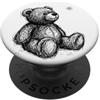 A Bear for All Seasons Schizzo di inverno del fiocco neve PopSockets PopGrip Adesivo