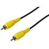 PremiumCord Cavo RCA 5m, 1x Spina su 1x Spina, Cavo Di Collegamento Audio Video, Stereo, Per TV, Telefoni Cellulari, MP3, HiFi, Colore Nero