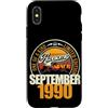 Jahrgang 1990 36. Geburtstag Awesome Custodia per iPhone X/XS Grande da settembre 1990 36° compleanno frase 36 anni