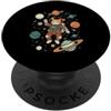 Space Cat Astronaut Galaxy Gifts Men Wom Astronauta Gatto Spazio Galassia Pianeti Sistema Solare Gattino PopSockets PopGrip Adesivo