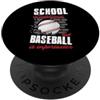 Classic Baseball Fan Merch With Retro Ae La scuola è importante, ma il baseball è un muro importante PopSockets PopGrip Adesivo