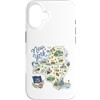 Happy Destiny Custodia per iPhone 16 New York NY, USA, Icone, Mappe