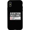 National Aviation Day Apparel Custodia per iPhone X/XS Codici cheat per l'aviazione
