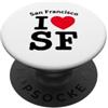 Bahaa's Tee I Heart San Francisco, Cool I Love SF California Graphic PopSockets PopGrip Adesivo