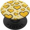 Yellow Aesthetics Gifts Motivo cuori gialli amore San Valentino PopSockets PopGrip Adesivo