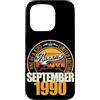 Jahrgang 1990 36. Geburtstag Awesome Custodia per iPhone 15 Pro Grande da settembre 1990 36° compleanno frase 36 anni