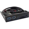 Fangxuee HUB Pannello Frontale USB 5 Gbps 2 X USB3.0 + 1 X Type-C + TF/SD + HD Audio Adattatore Jack per Auricolari da 3,5 mm per Desktop