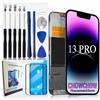 Generic CHOWCHOW - Kit di ricambio per schermo LCD e OLED per iPhone 13 Pro, con pellicola protettiva in vetro temperato, durezza 9H, display con strumenti di riparazione, kit professionale per smartphone LCD