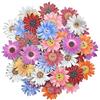 Wangjiangda 50 PCS Bottoni in Legno Crisantemo e Girasole - Colori Assortiti Misto Accessori Bottoni Artigianali per Decorazione Scrapbooking e Cucito