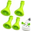 PMELCXD 4 ciondoli a forma di coccodrillo Shrek, decorazione zoccoli, per scarpe, per zoccoli, regali per feste (verde)