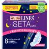 Lines Seta Ultra Notte X8 Downcount 8 Pezzi Assorbenti Notte
