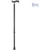 Bastone Brio In Alluminio Anodizzato Puntale In Gomma Standard Regolabile In Altezza Nero