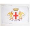 AZ FLAG Bandiera Città di Genova con stemma 45x30 cm Cordini | Uso interno ed esterno bandiera decorativa di Genoa con blasone doppie cuciture e bordi rinforzati poliestere 100D