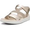 ECCO donna Flowt 2 Band Sandalo, Oro bianco puro, 34/34.5 EU