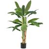 COSTWAY Pianta Finta da Interno ed Esterno 160/165/195 cm, Banano Artificiale Alto con Foglie e Tronchi, Pianta Artificiale Grande in Vaso per Salotto, Ingresso e Ufficio (160 cm)