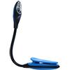 TopHomer Luce per libri, luce da lettura a clip, per letto, flessibile, mini lampada da libro, per lettura, comodino, viaggi, tablet, blu