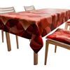 PETTI Artigiani Italiani - Tovaglia da Tavola, Tovaglia Cucina in Microfibra Antimacchia Disegno Cerchio Rosso X6 Posti (140x180 cm) 100% Made in Italy