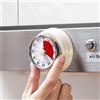Tissting Timer Magnetico da, Pratico Timer Manuale Conto alla Rovescia in Acciaio Inossidabile e ABS con Suoneria Forte 72 db, Timer Visivo per Palestra, Ufficio, Fitness, Yoga