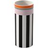 Villeroy & Boch - Memphis Home vaso grande, multicolore, vaso da fiori decorativo bianco e nero con accenti arancioni e rosa, decorazione, design iconico, porcellana Premium