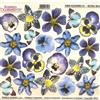 Pellicola Stampata Mini Flower Royal Blue New