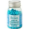 Decora, 2081196 Confezione da 80 g Mini Lenti Cioccolato A Latte Blu Sky Dim. ⌀ 10 mm, Pronte all'uso, Da cospargere direttamente su torte, Con il 60% di cioccolato al latte, Made in Italy