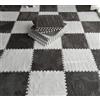 RIZGHWOY Tappeto da Pavimento in Schiuma Peluche, Tappetino da Gioco Puzzle Intrecciato Non Colpisci Tappeto in Pile Morbido per Bambini da Letto per Bambini (Bianco grigio)