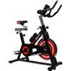 Boudech LINJER 1800 Cyclette da corsa professionale con volano da 18Kg con cardiofrequenzimetro e software di monitoraggio Cyclette da fitness Whirling bike Professional Running Bike