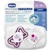 ARTSANA CHICCO Chicco succhietto Light rosa in silicone 16-36 mesi 2 pezzi
