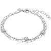 TOM TAILOR - Bracciale da Donna in Acciaio inox - Argentato - Ciondolo a Sferi - TT-B0001