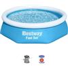 Bestway 57450 Set Piscina gonfiabile Fast Set Rotonda da 244x61 cm