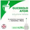 Benessere Farmacia Glicerolo afom adulti 6,75 g soluzione rettale 6 contenitori monodose con camomilla e malva