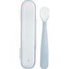 Chicco cucchiaio silicone con case grigio 6 mesi+