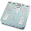 Omron Bilancia pesapersone con monitor composizione corporea 4sensori peso percentuale massa grassa e massa muscolare bf511 colore turchese