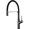 IMEX Miscelatore lavello cucina SENA in ottone e acciaio canna fucile bocca flessibile nera opaca cartuccia 30 mm Imex-GCE022-BGM