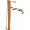 Rea LUNGO RUBINETTO LAVABO ALTO ORO ROSA Miscelatore monocomando da bagno in ottone Rubinetto lavamani regolabile caldo e freddo (Oro rosa)