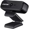 CANYON Webcam USB con microfono | Videocamera web di qualità HD 720p / 30fps per TV/PC/laptop/tablet | Correzione della luce HD Lente a 5 strati per Skype, Zoom, FaceTime, Hangouts