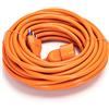 Aigostar Cavo prolunga elettrico da 15m - Spina 16A 2P+T e Presa Schuko+Bipasso 16A 2P+T Arancione Aigostar