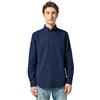 Wrangler - Camicia Uomo - vestibilità Regular - Oxford Shirt - Blu Marino Scuro